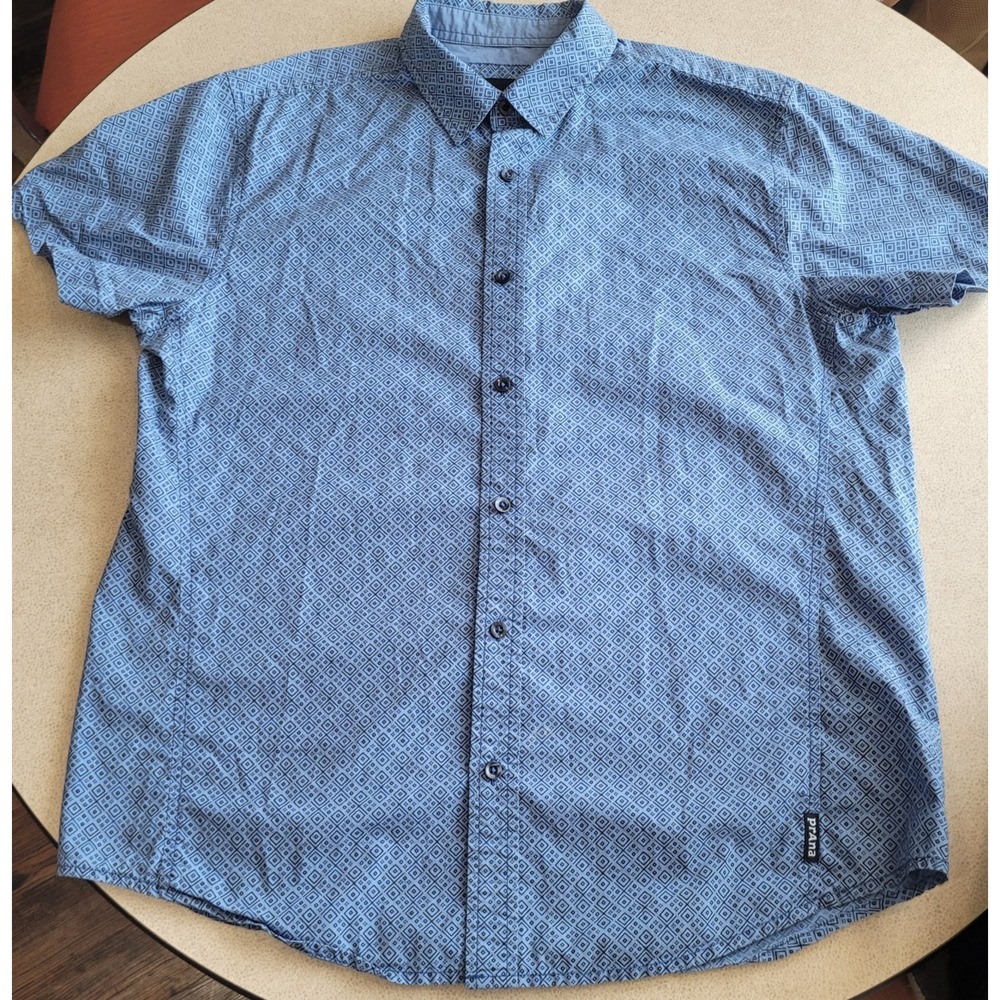 PrAna buttton down shirt, mens,  medium, blue, casual,‎ summer